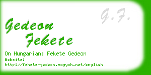 gedeon fekete business card